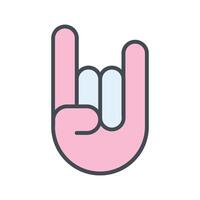 Sign of the Horns Icon Design vector