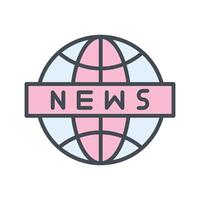News Globe Icon Design vector