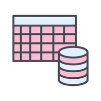 Table Data Icon Design vector