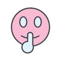 Shushing Face Icon Design vector