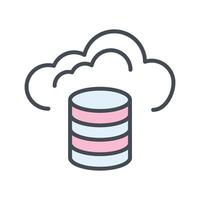 Cloud Database Icon Design vector