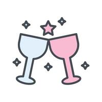 Wine Party Icon Design vector