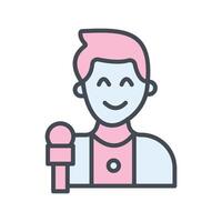 News Correspondent Icon Design vector