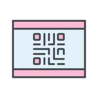 QR Code Business Card Icon Design vector