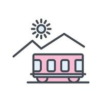 Mountain Railway Icon Design vector