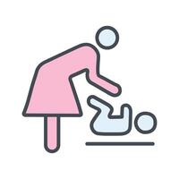 Changing Table Icon Design vector
