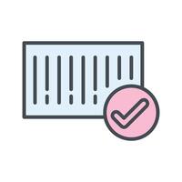 Barcode Check-in Icon Design vector