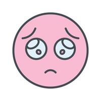 Pleading Face Icon Design vector
