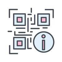 QR Code Information Icon Design vector