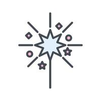 Sparklers Icon Design vector