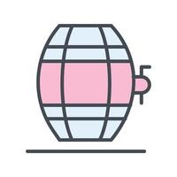 Wine Barrel Rack Icon Design vector