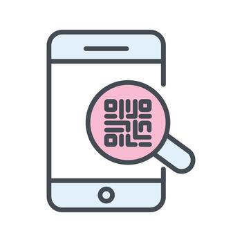 QR Code Authentication Icon Design vector