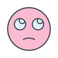 Face with Rolling Eyes Icon Design vector