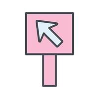 Diagonal Up Left Arrow Icon Design vector