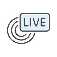 Live Broadcast Icon Design vector