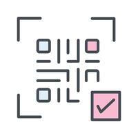 QR Code Link Icon Design vector