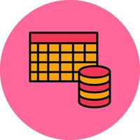 Table Data Icon Design vector