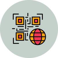 QR Code Website Icon Design vector