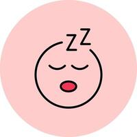 Sleeping Face Icon Design vector