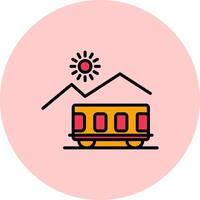 Mountain Railway Icon Design vector