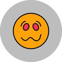 Woozy Face Icon Design vector