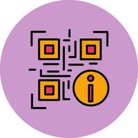 QR Code Information Icon Design vector