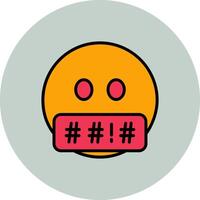 Face with Symbols on Mouth Icon Design vector