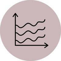 Spline Chart Icon Design vector