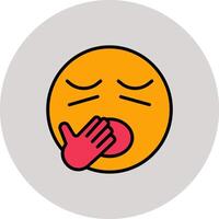 Yawning Face Icon Design vector