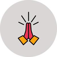 Folded Hands Icon Design vector