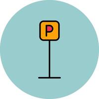 P Button Icon Design vector