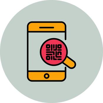 qr código autenticación icono diseño vector