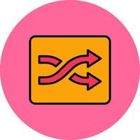 Shuffle Tracks Button Icon Design vector
