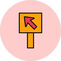 Diagonal Up Left Arrow Icon Design vector