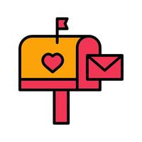 Mailbox with Mail Icon Design vector