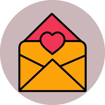 Love Letter Icon Design vector