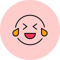 Face with Tears of Joy Icon Design vector