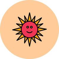 Sun with Face Icon Design vector