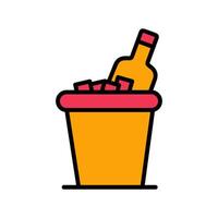 Wine Bottle in Ice Icon Design vector