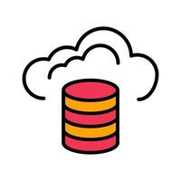 Cloud Database Icon Design vector