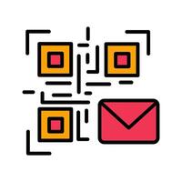 QR Code Email Icon Design vector
