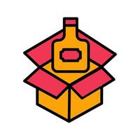Wine Box Icon Design vector