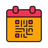 QR Code Calendar Icon Design vector