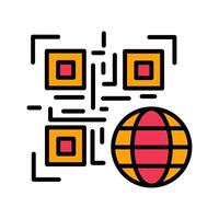 QR Code Website Icon Design vector