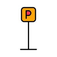 P Button Icon Design vector