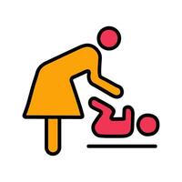 Changing Table Icon Design vector