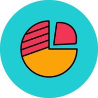 Pie Chart Icon Design vector