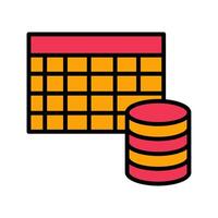 Table Data Icon Design vector