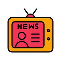 Newsreader Icon Design vector