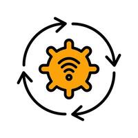 Automated Process Icon Design vector
